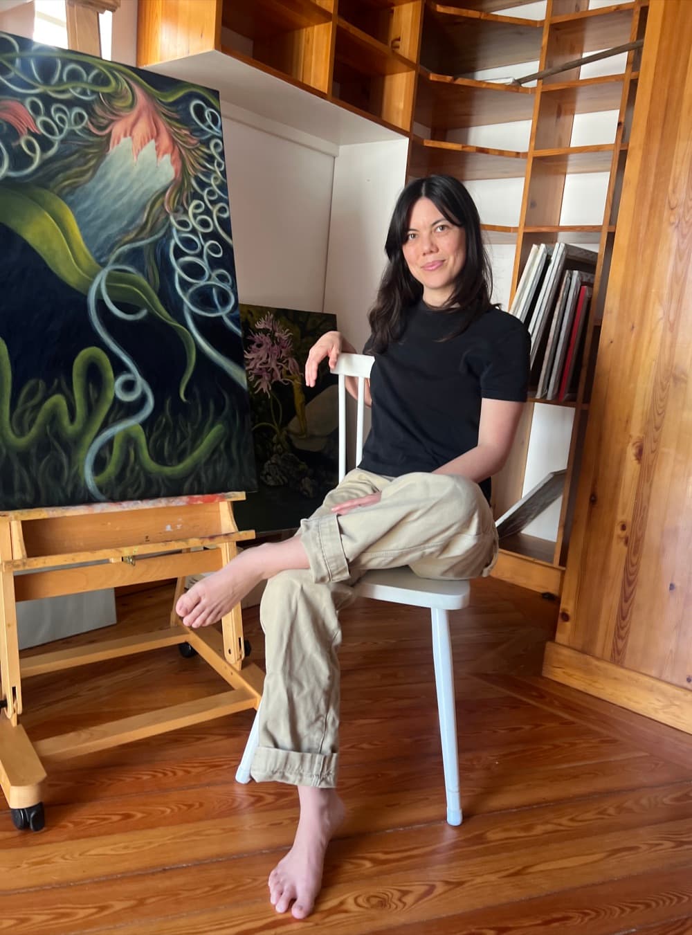 Mikayla Kwik in her studio