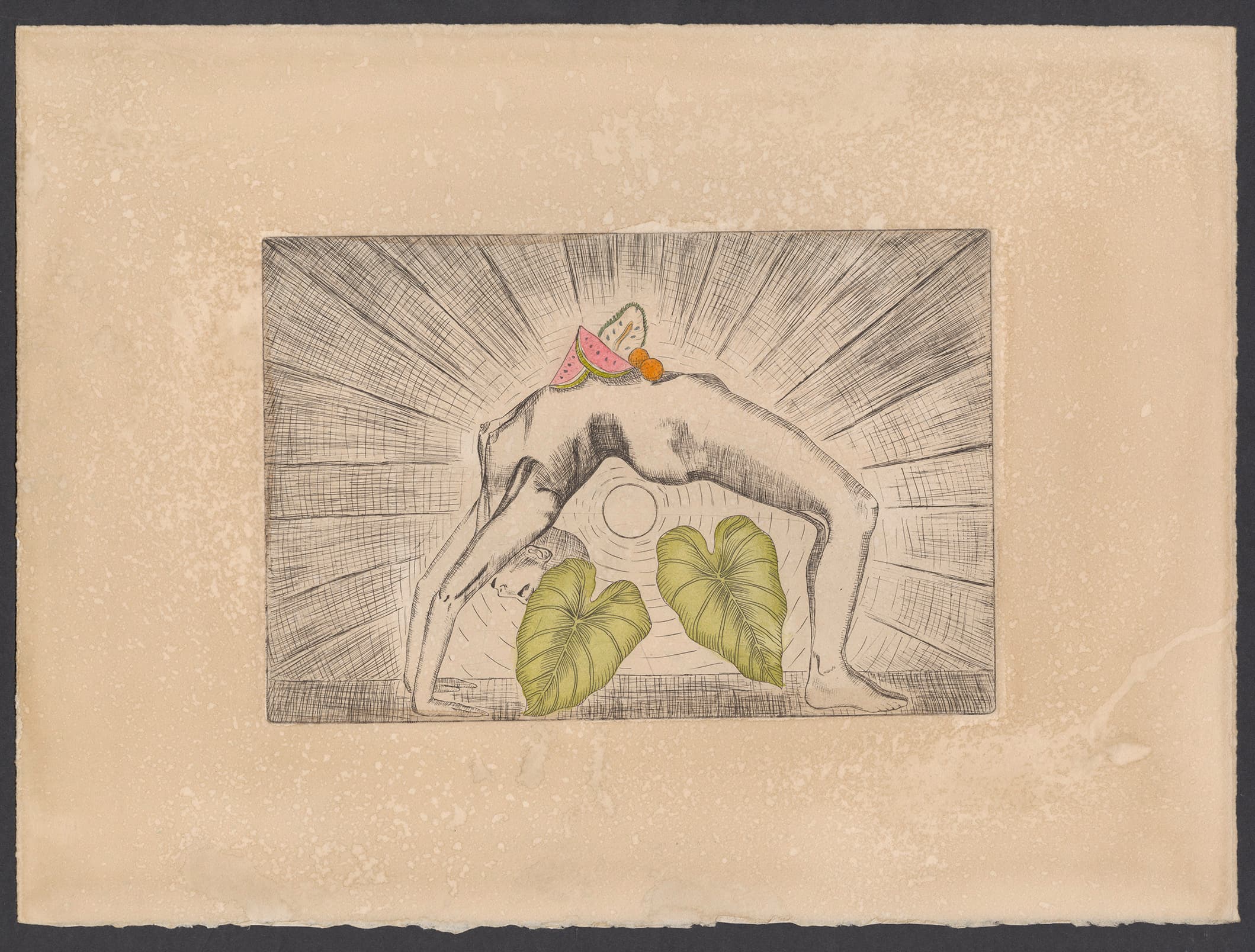 Arched Figure with Leaves